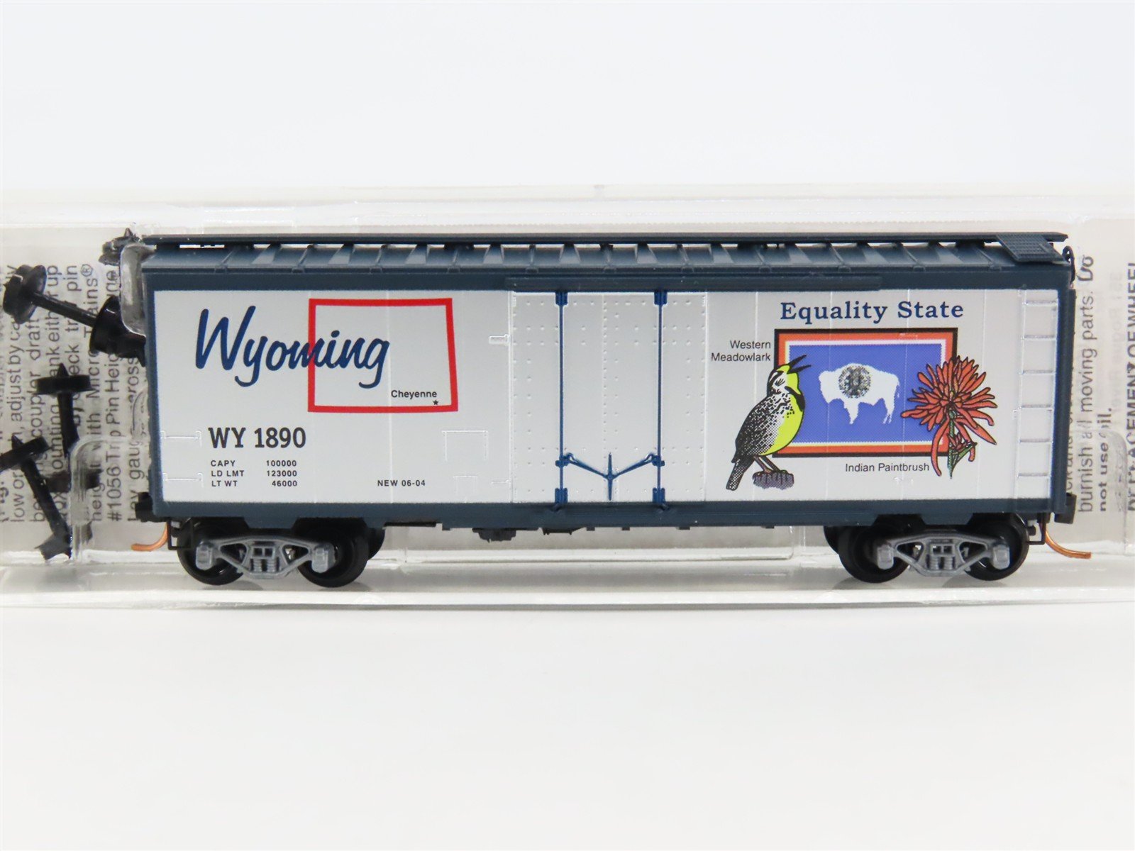 N Scale Micro-Trains MTL 21379 WY Wyoming State 40' Standard Boxcar #1890