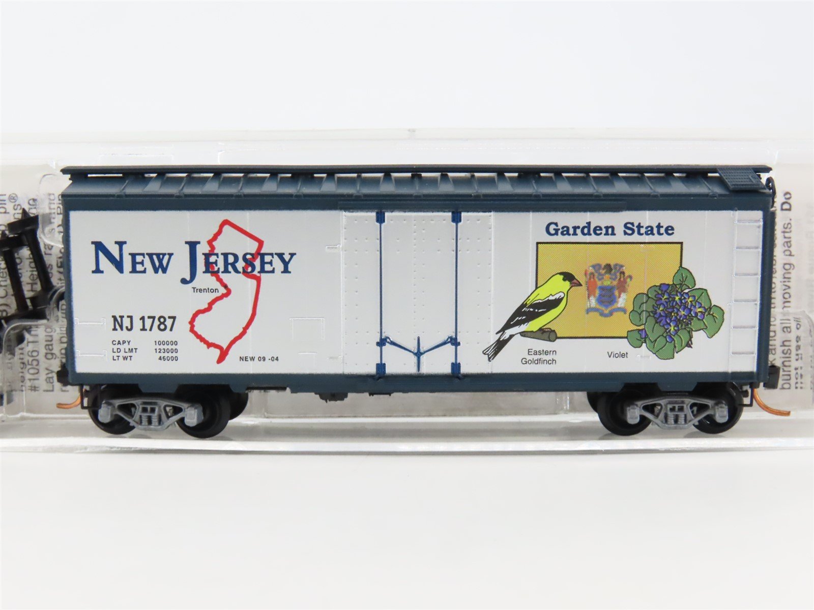 N Scale Micro-Trains MTL 21382 NJ New Jersey State 40' Standard Boxcar #1787