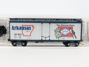 N Scale Micro-Trains MTL 21383 AK Arkansas State 40' Standard Boxcar #1836
