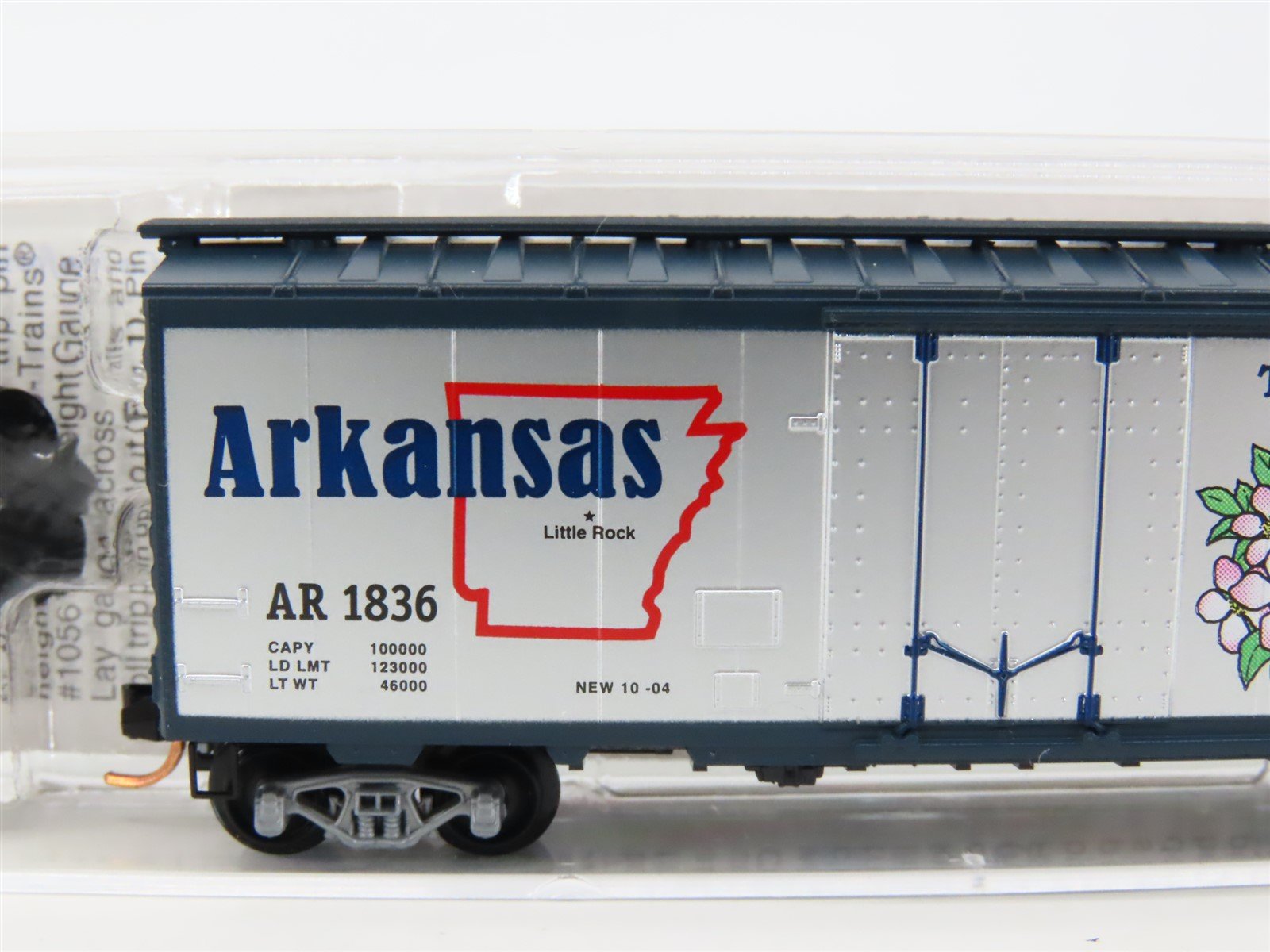 N Scale Micro-Trains MTL 21383 AK Arkansas State 40' Standard Boxcar #1836