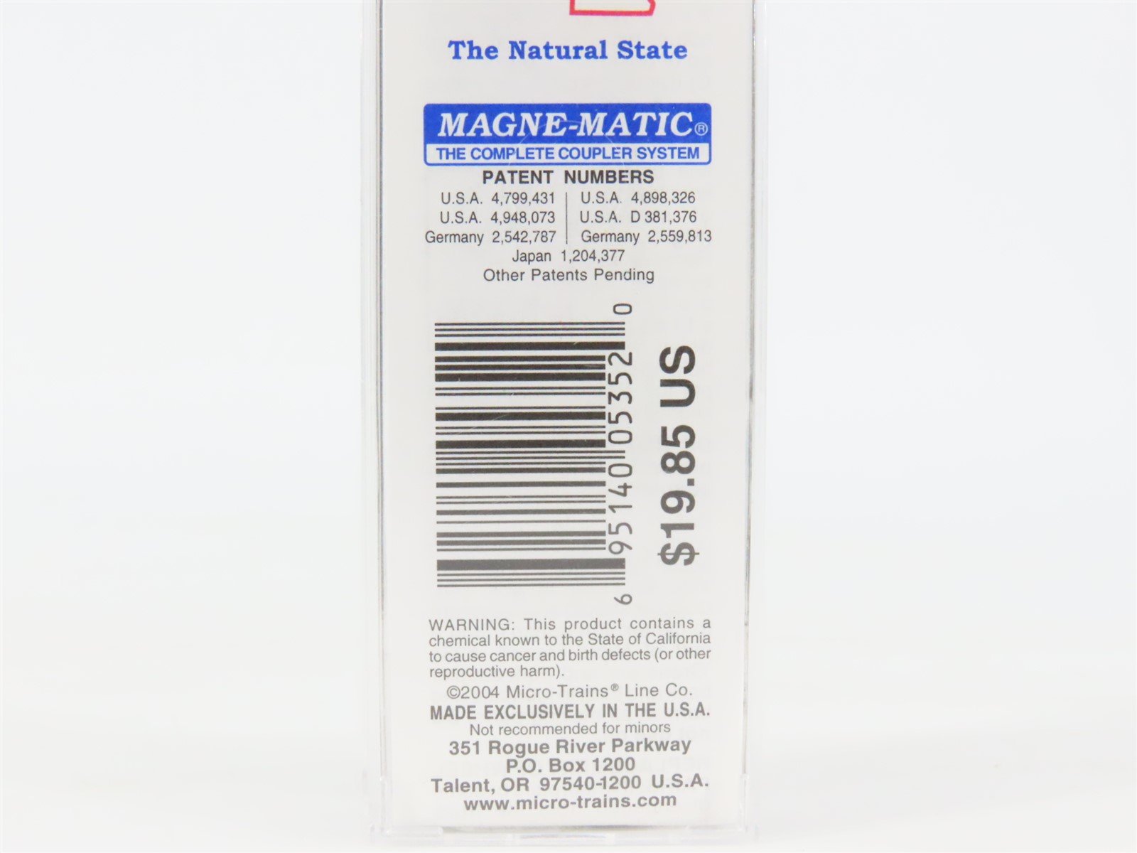 N Scale Micro-Trains MTL 21383 AK Arkansas State 40' Standard Boxcar #1836