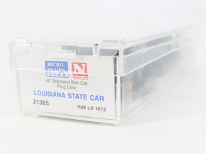N Scale Micro-Trains MTL 21385 LA Louisiana State 40' Standard Boxcar #1812