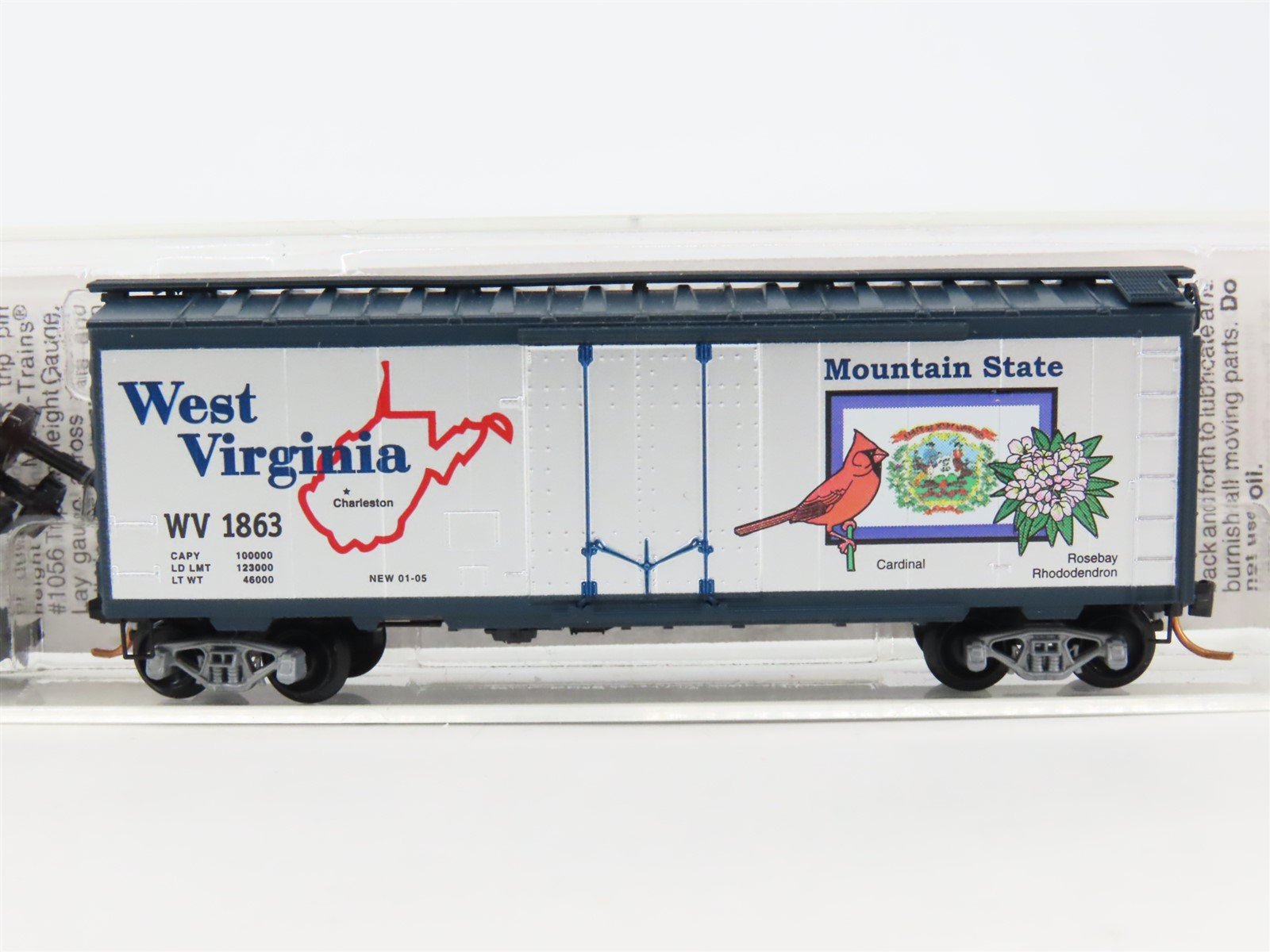 N Micro-Trains MTL 02100386 WV West Virginia State 40' Standard Boxcar #1863