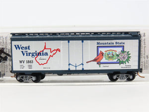 N Micro-Trains MTL 02100386 WV West Virginia State 40' Standard Boxcar #1863