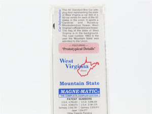 N Micro-Trains MTL 02100386 WV West Virginia State 40' Standard Boxcar #1863