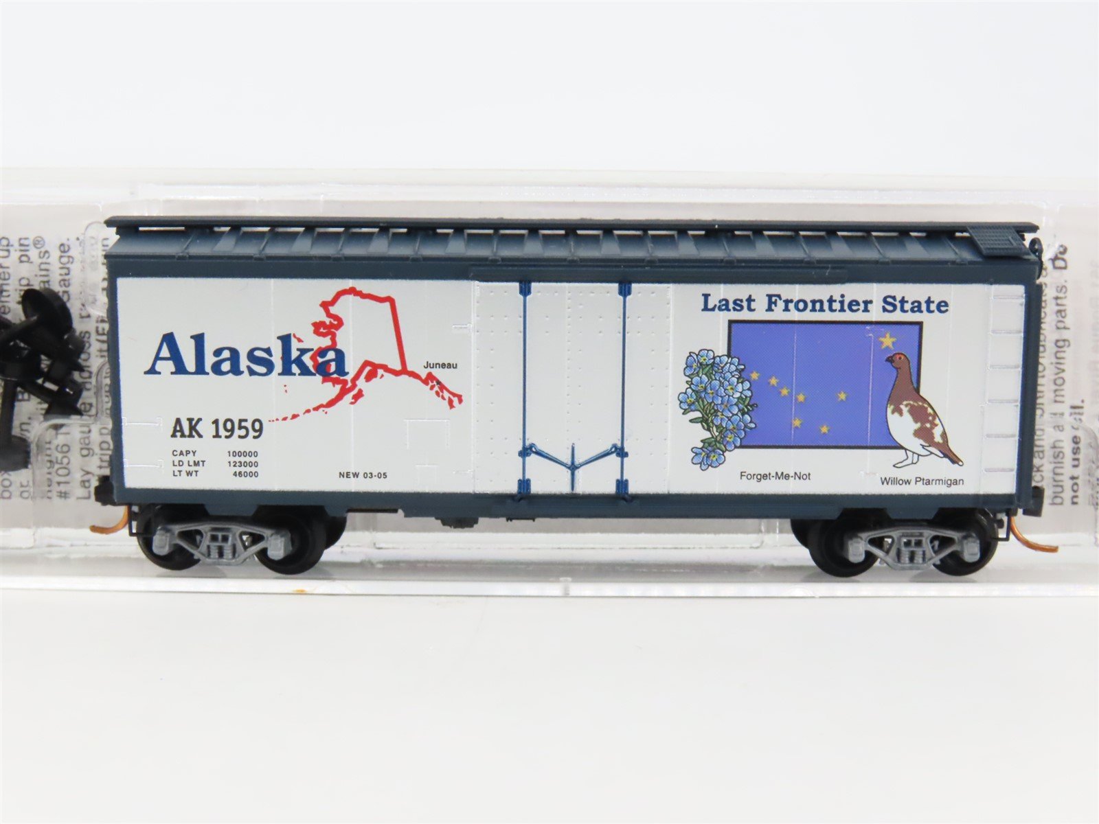 N Scale Micro-Trains MTL 02100388 AK Alaska State 40' Standard Boxcar #1959