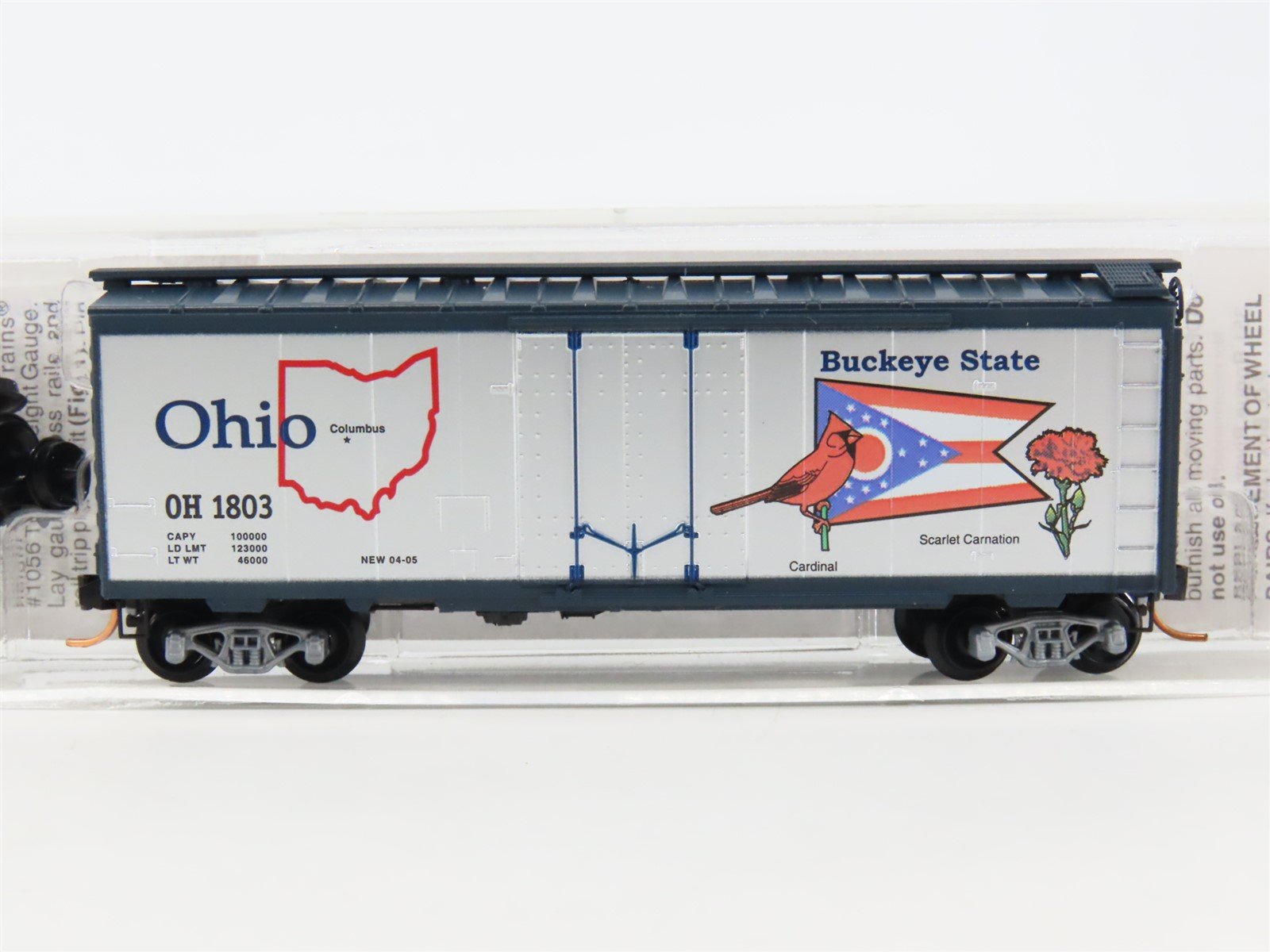 N Scale Micro-Trains MTL 02100389 OH Ohio State 40' Standard Boxcar #1803