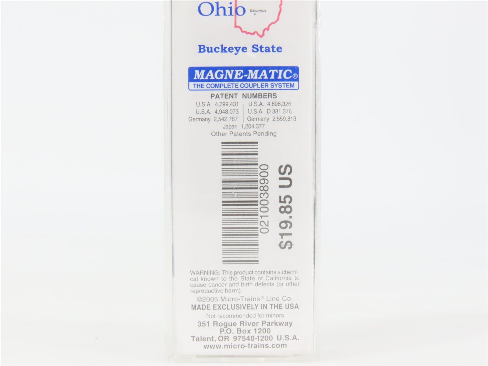 N Scale Micro-Trains MTL 02100389 OH Ohio State 40' Standard Boxcar #1803