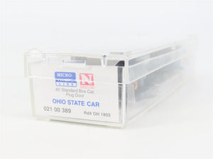 N Scale Micro-Trains MTL 02100389 OH Ohio State 40' Standard Boxcar #1803