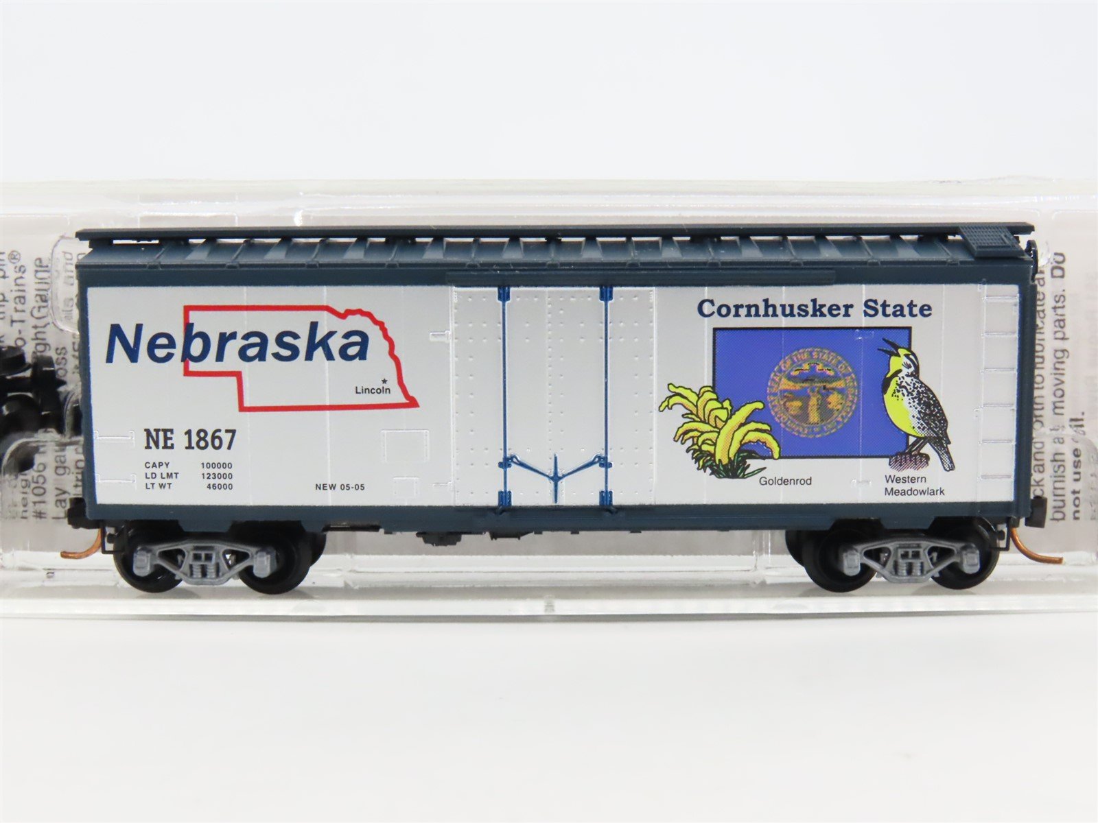 N Scale Micro-Trains MTL 02100390 NE Nebraska State 40' Standard Boxcar #1867