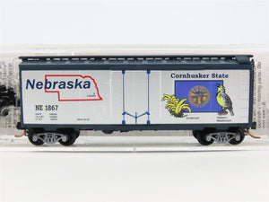 N Scale Micro-Trains MTL 02100390 NE Nebraska State 40' Standard Boxcar #1867