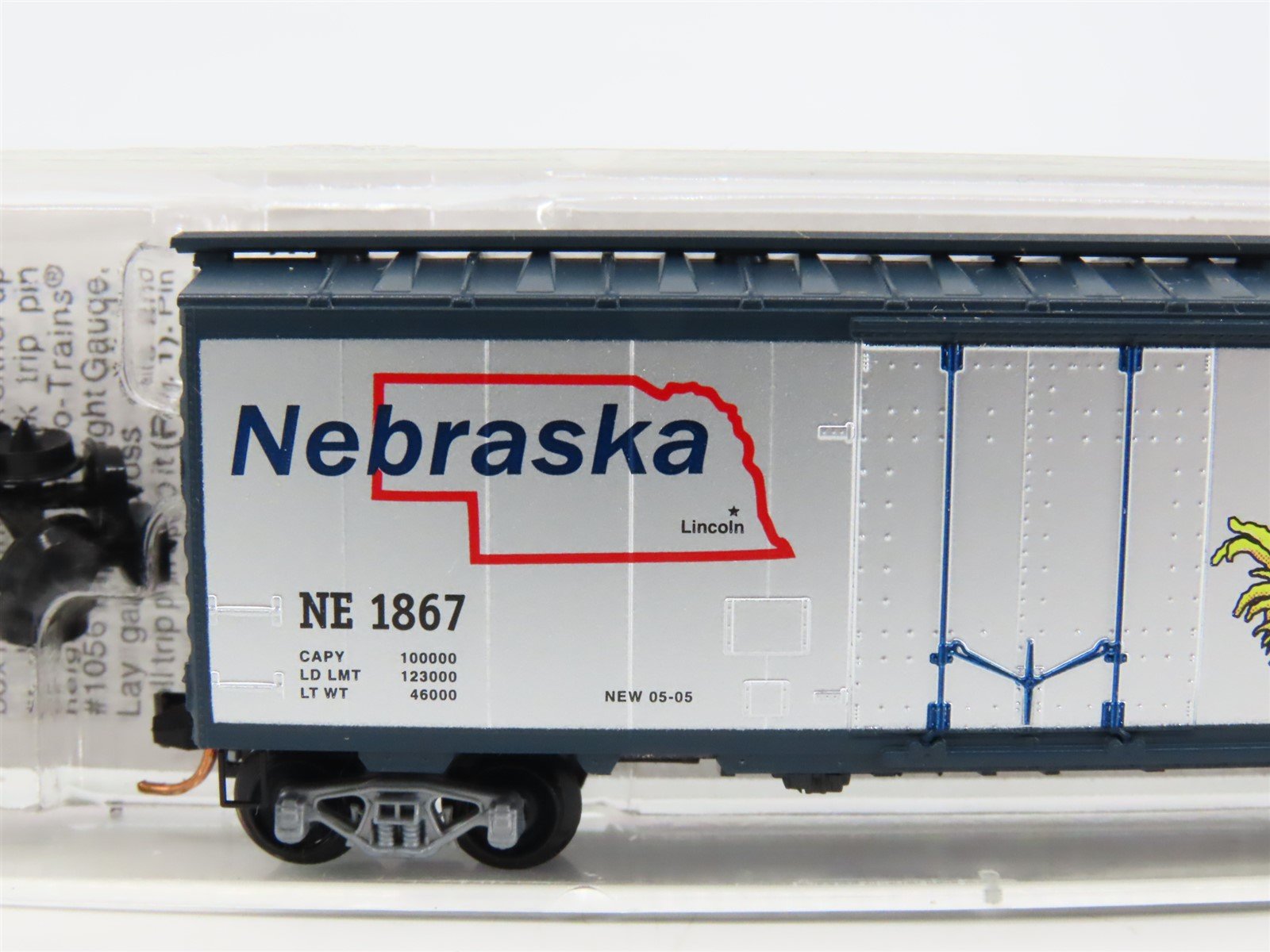 N Scale Micro-Trains MTL 02100390 NE Nebraska State 40' Standard Boxcar #1867