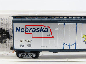 N Scale Micro-Trains MTL 02100390 NE Nebraska State 40' Standard Boxcar #1867