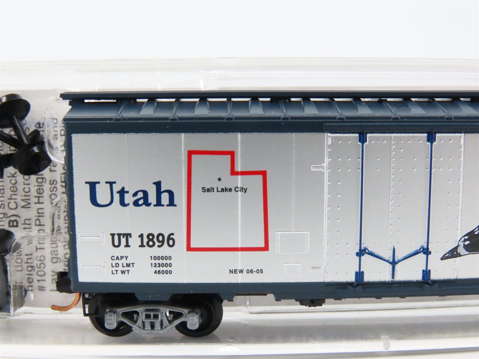 N Scale Micro-Trains MTL 02100391 UT Utah State 40' Standard Boxcar #1896