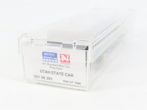 N Scale Micro-Trains MTL 02100391 UT Utah State 40' Standard Boxcar #1896