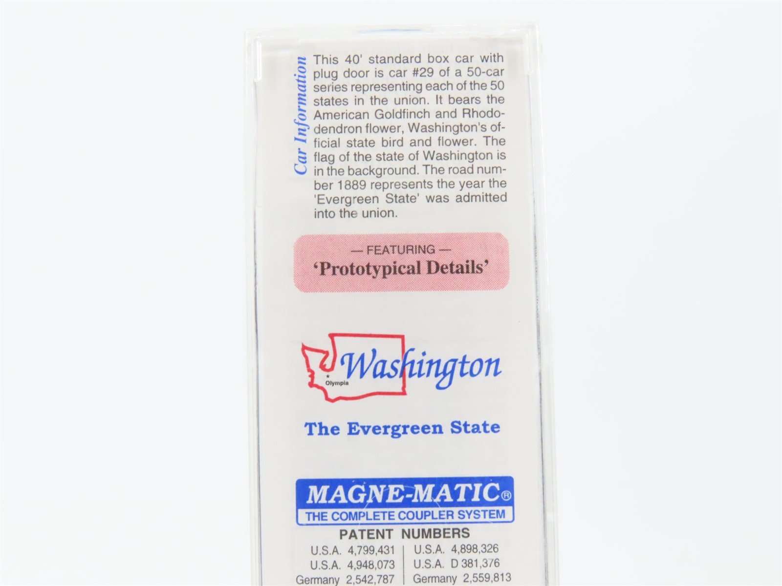 N Scale Micro-Trains MTL 02100393 WA Washington State 40' Standard Boxcar #1889
