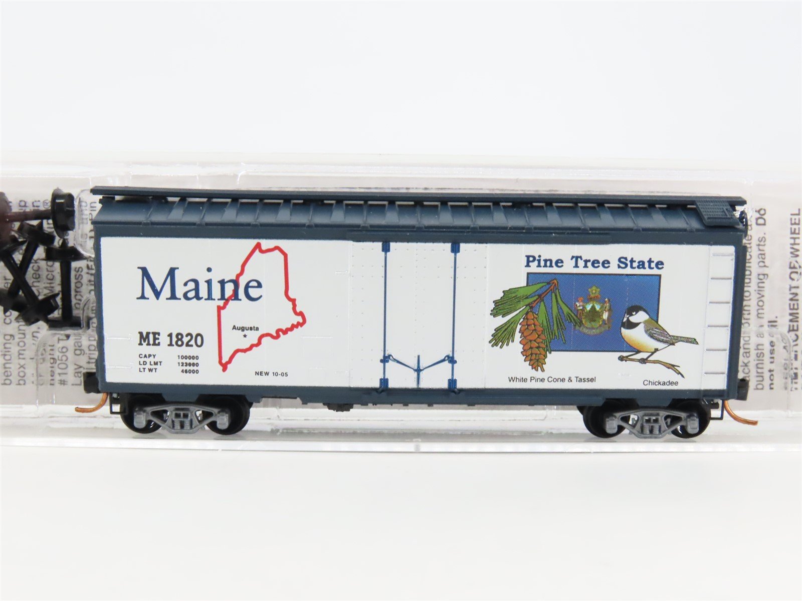 N Scale Micro-Trains MTL 02100394 ME Maine State 40' Standard Boxcar #1820