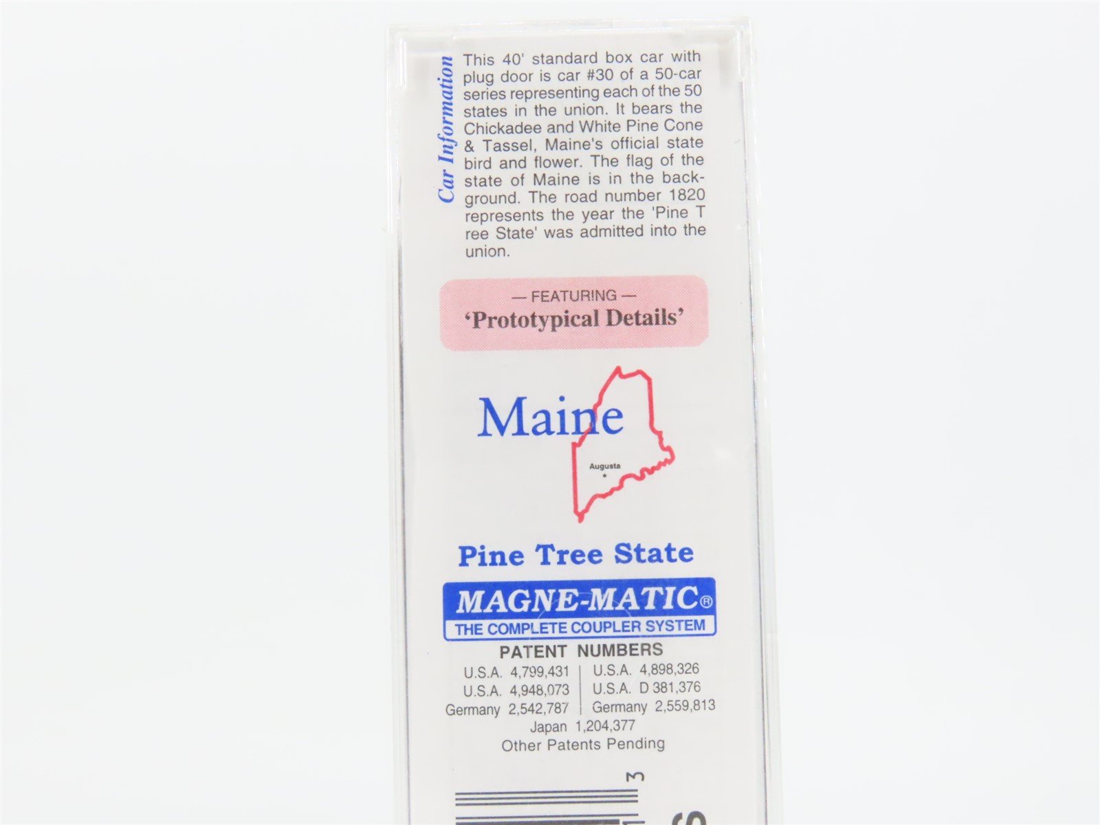 N Scale Micro-Trains MTL 02100394 ME Maine State 40' Standard Boxcar #1820