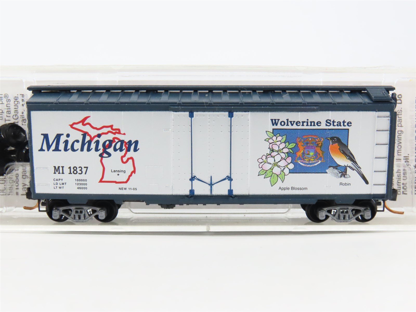N Scale Micro-Trains MTL 02100395 MI Michigan State 40' Standard Boxcar #1837