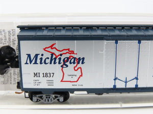 N Scale Micro-Trains MTL 02100395 MI Michigan State 40' Standard Boxcar #1837