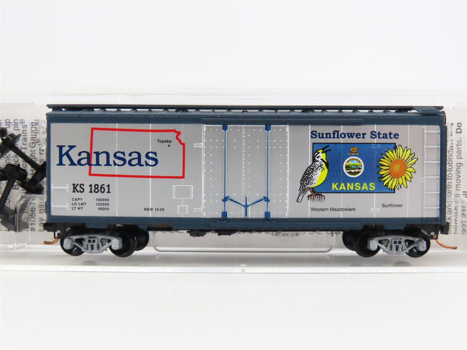 N Scale Micro-Trains MTL 02100396 KS Kansas State 40' Standard Boxcar #1861