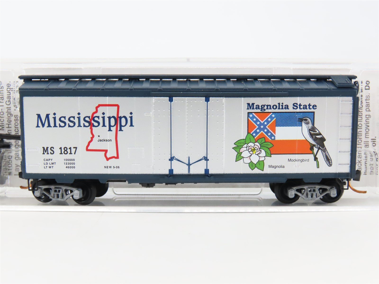 N Scale Micro-Trains MTL 02100401 MS Mississippi State 40' Standard Boxcar #1817