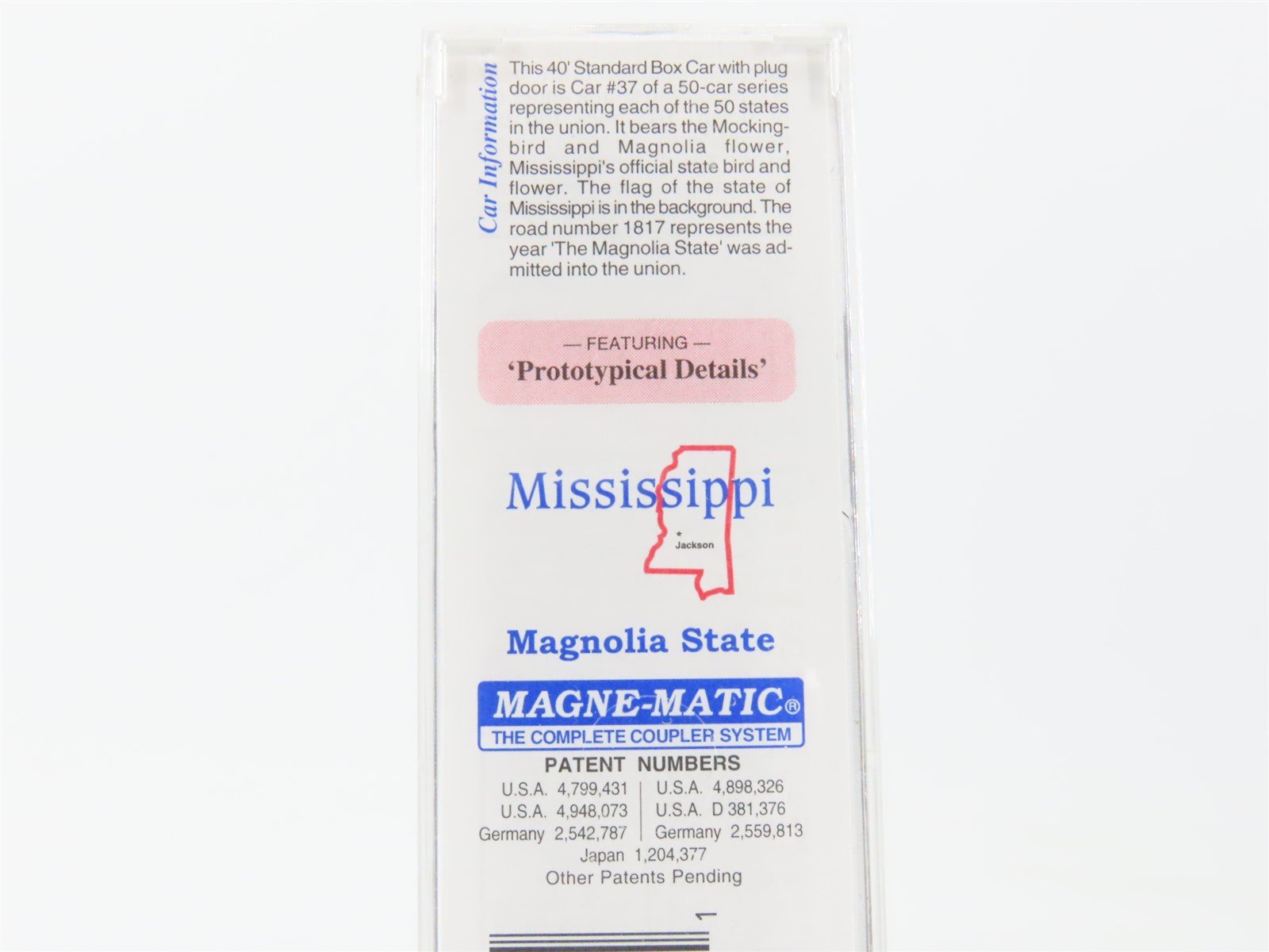 N Scale Micro-Trains MTL 02100401 MS Mississippi State 40' Standard Boxcar #1817