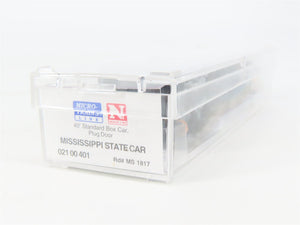 N Scale Micro-Trains MTL 02100401 MS Mississippi State 40' Standard Boxcar #1817