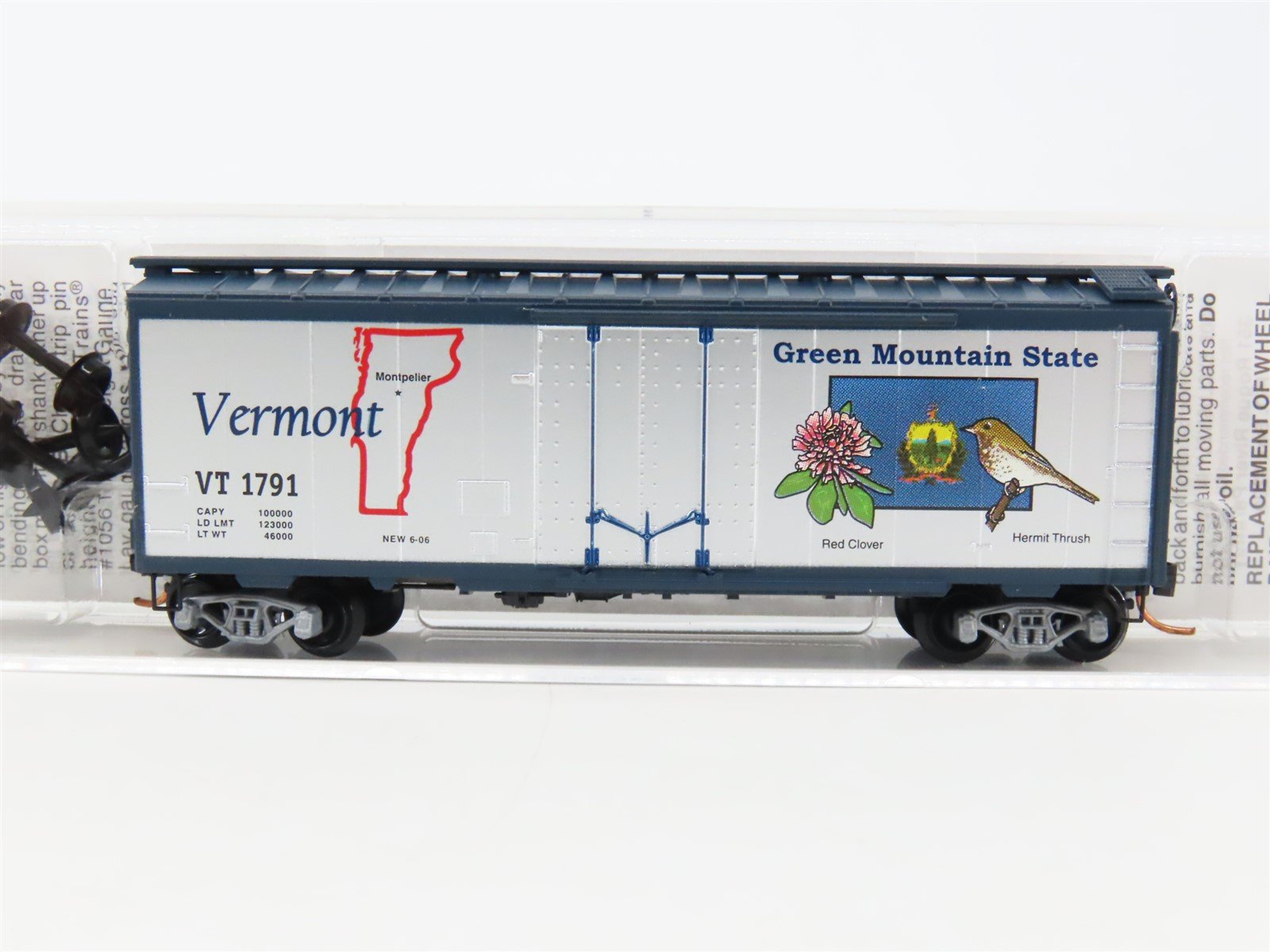 N Scale Micro-Trains MTL 02100402 VT Vermont State 40' Standard Boxcar #1791