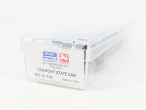 N Scale Micro-Trains MTL 02100402 VT Vermont State 40' Standard Boxcar #1791