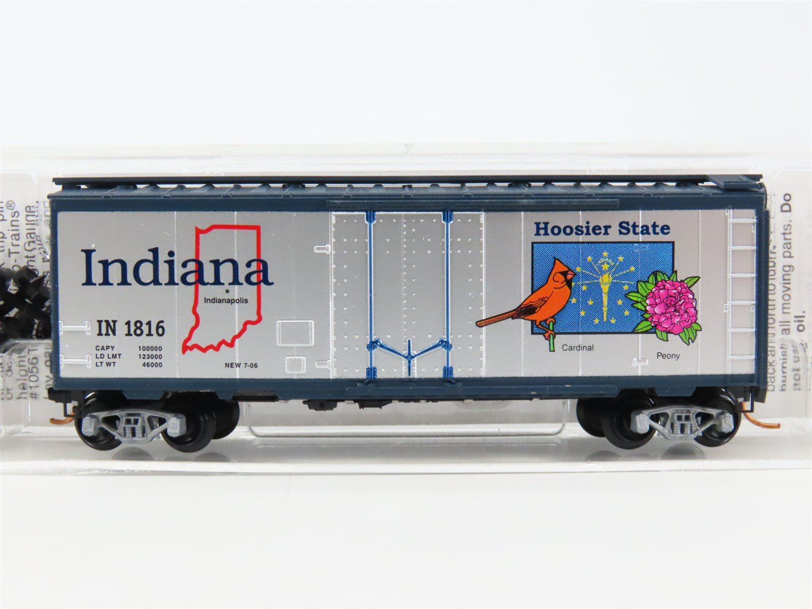N Scale Micro-Trains MTL 02100403 IN Indiana State 40' Standard Boxcar #1816