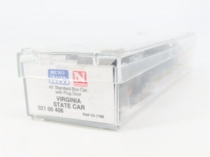 N Scale Micro-Trains MTL 02100406 VA Virginia State 40' Standard Boxcar #1788