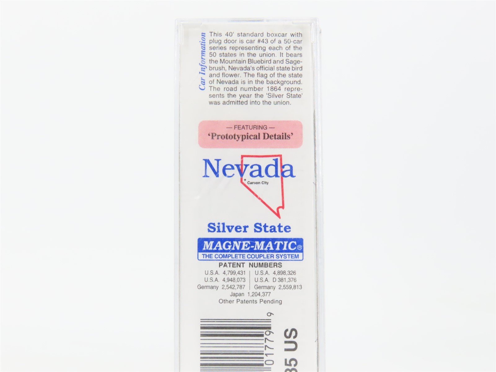 N Scale Micro-Trains MTL 02100407 NV Nevada State 40' Standard Boxcar #1864
