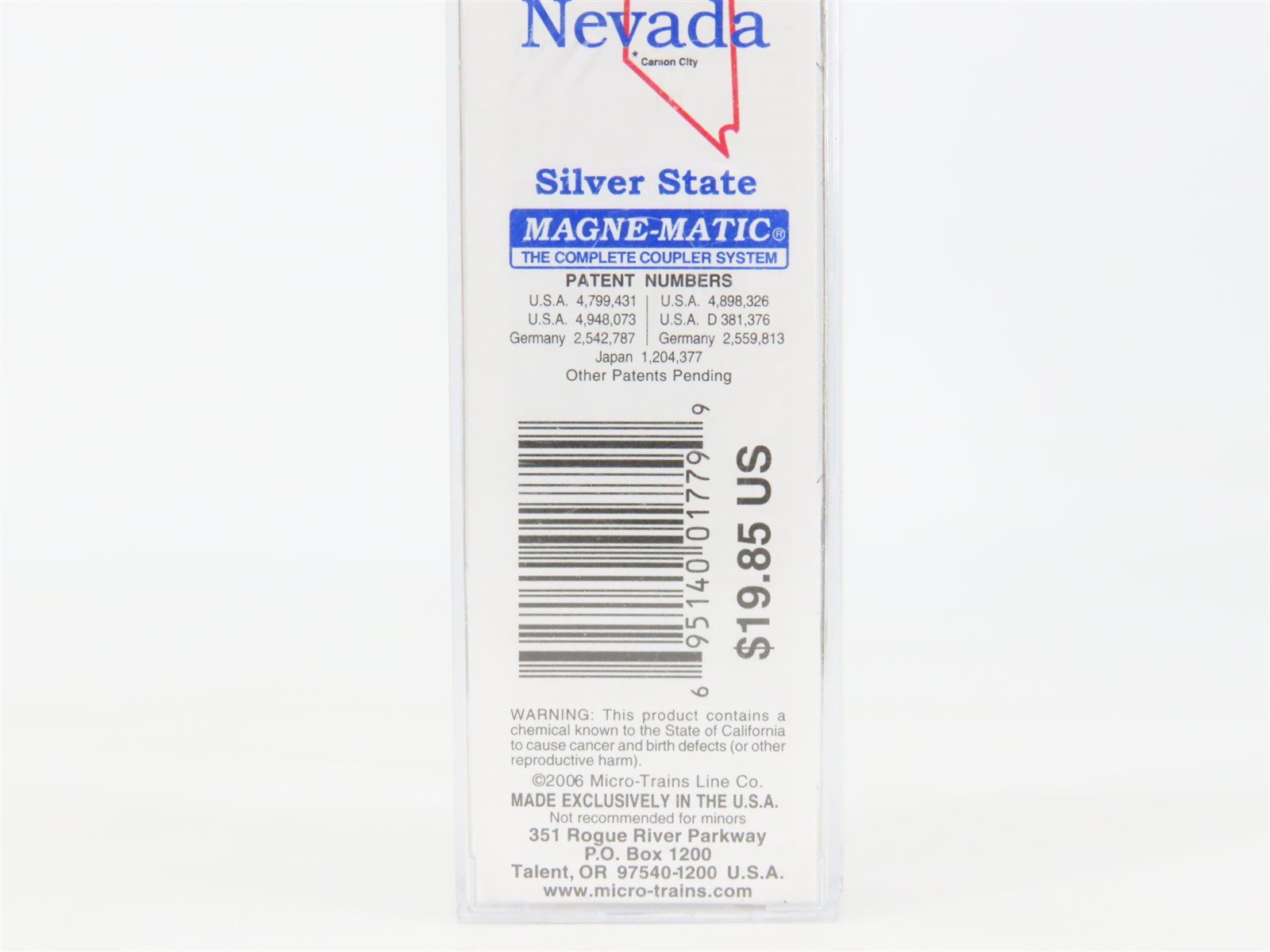 N Scale Micro-Trains MTL 02100407 NV Nevada State 40' Standard Boxcar #1864
