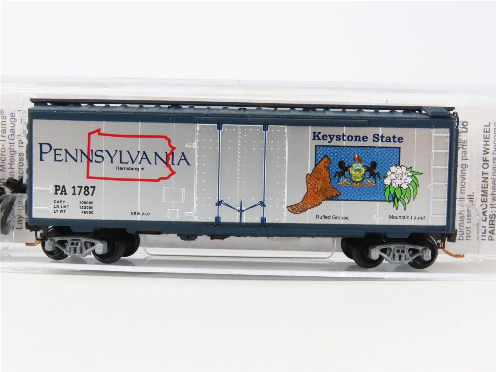 N Micro-Trains MTL 02100410 PA Pennsylvania State 40' Standard Boxcar #1787