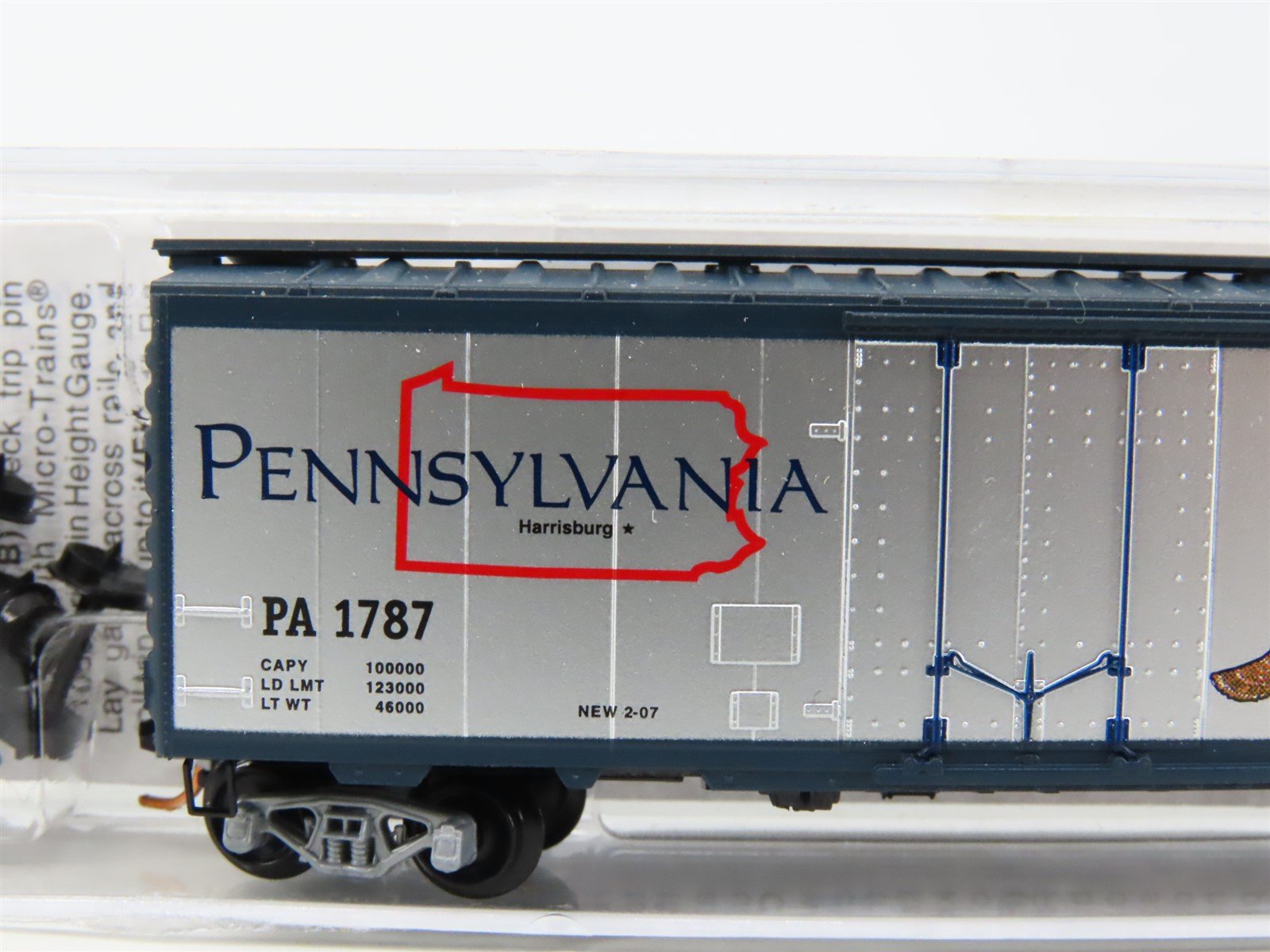 N Micro-Trains MTL 02100410 PA Pennsylvania State 40' Standard Boxcar #1787