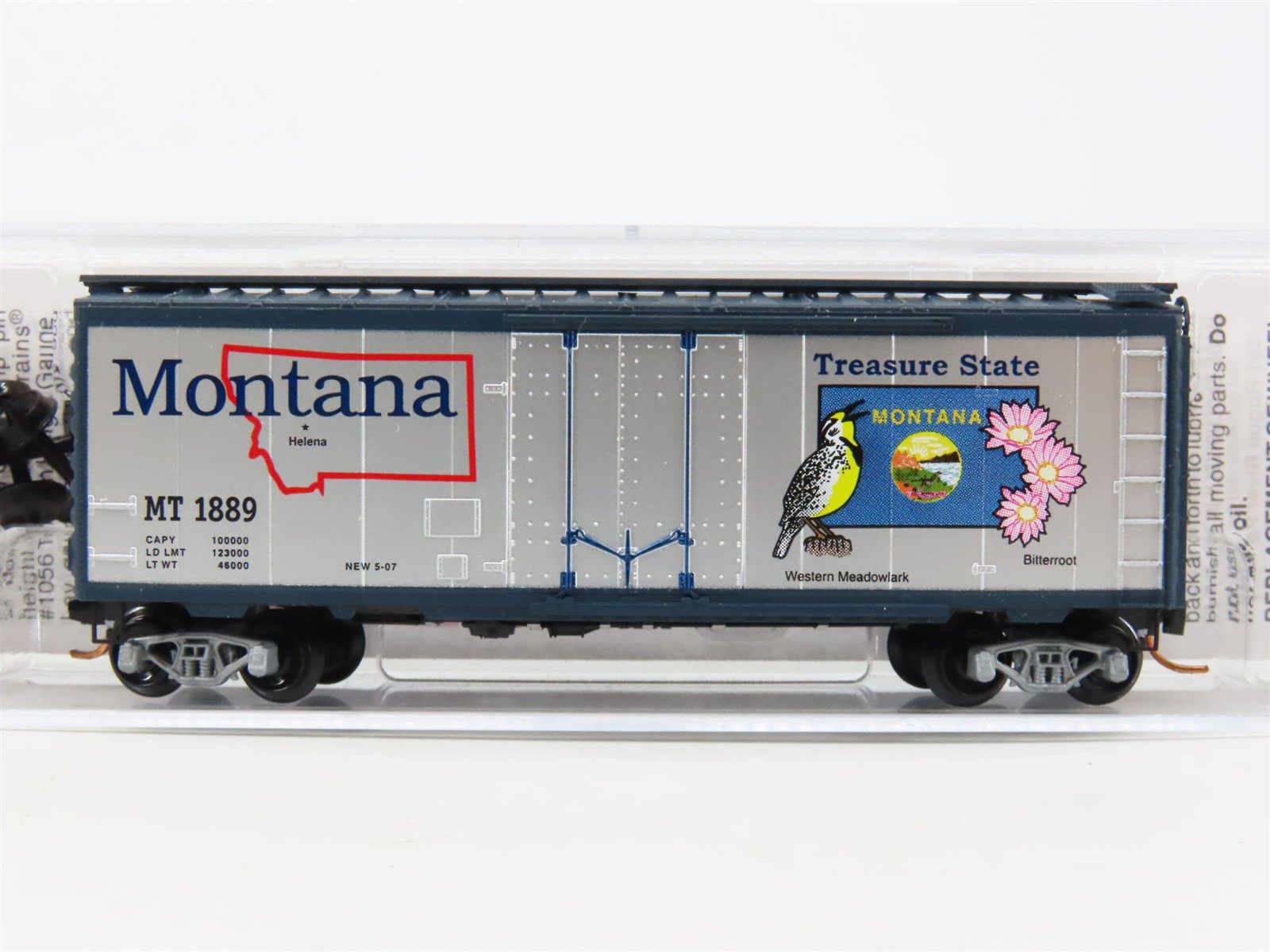 N Scale Micro-Trains MTL 02100413 MT Montana State 40' Standard Boxcar #1889