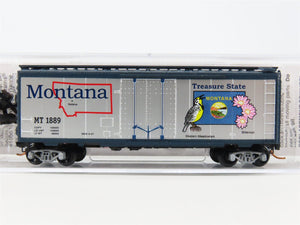 N Scale Micro-Trains MTL 02100413 MT Montana State 40' Standard Boxcar #1889