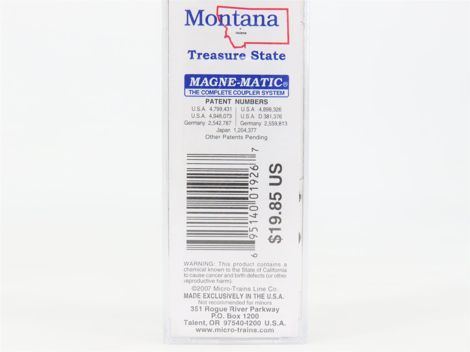 N Scale Micro-Trains MTL 02100413 MT Montana State 40' Standard Boxcar #1889
