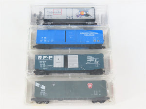 LOT of 4 N Micro-Trains MTL RF&P/PRR/AMC/Colorado Assorted 40' & 50' Boxcars
