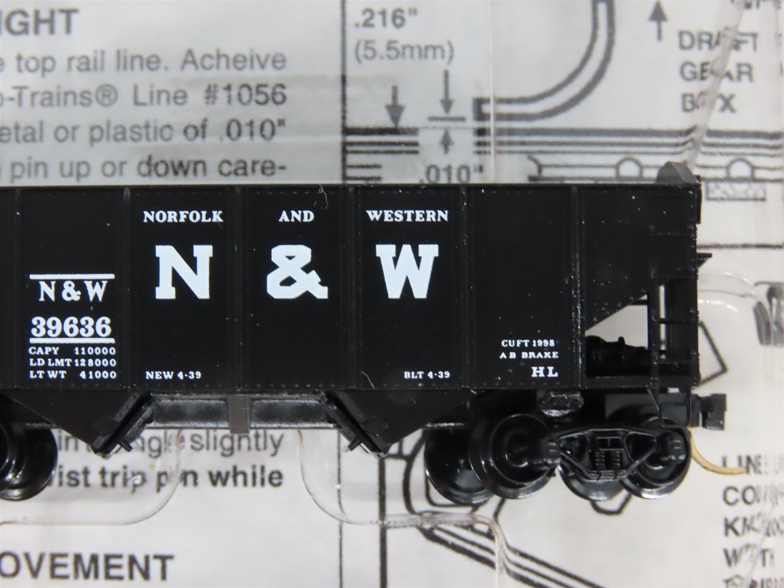 N Scale Micro-Trains MTL 91012 N&W Norfolk & Western 2-Bay Hopper 3-Pack