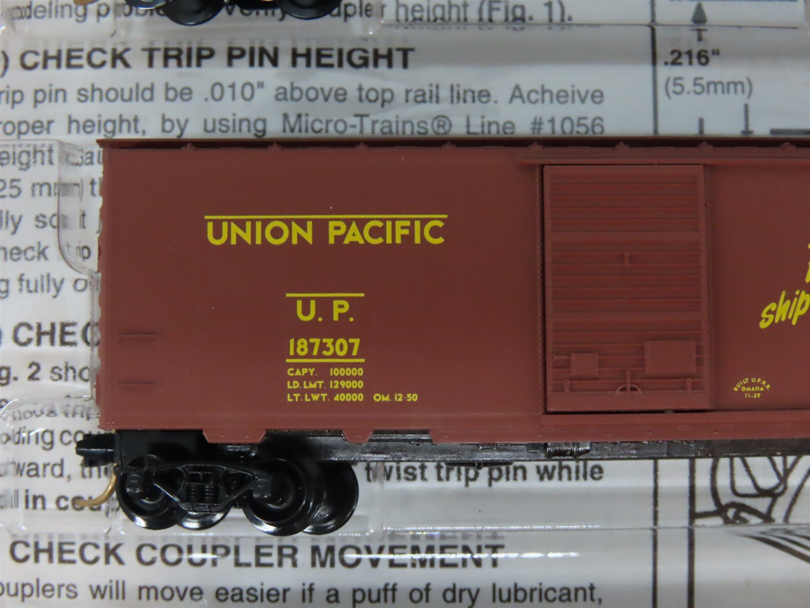 N Scale Micro-Trains MTL 20286-2 UP Union Pacific 40' Boxcar 3-Pack