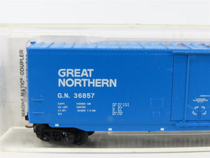 LOT of 4 N Scale Micro-Trains MTL GN Great Northern Big Sky Blue 50' Boxcars