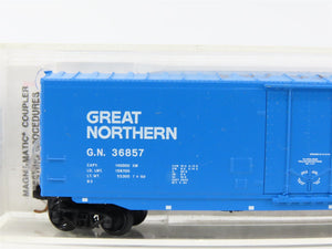 LOT of 4 N Scale Micro-Trains MTL GN Great Northern Big Sky Blue 50' Boxcars