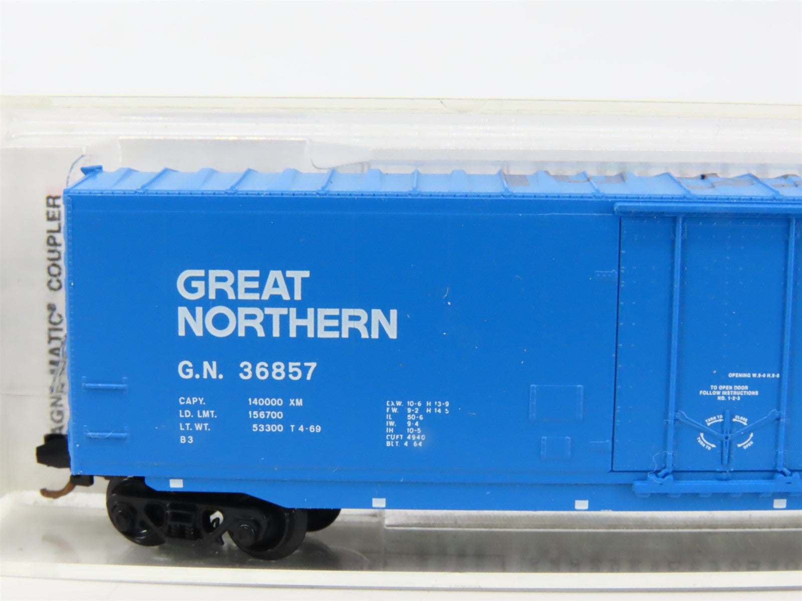 LOT of 4 N Scale Micro-Trains MTL GN Great Northern Big Sky Blue 50' Boxcars