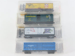 LOT of 4 N Scale Micro-Trains MTL NYSW/GN/URTC/Louisiana 40' Boxcars