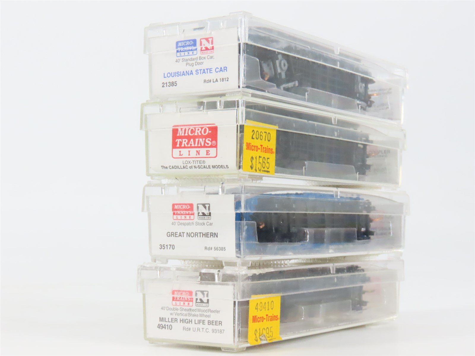 LOT of 4 N Scale Micro-Trains MTL NYSW/GN/URTC/Louisiana 40' Boxcars