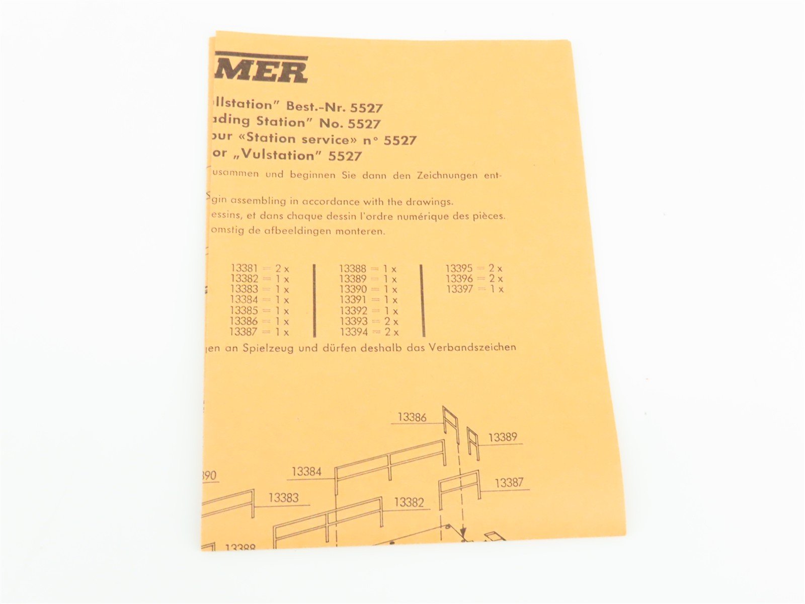 HO 1/87 Scale Vollmer Kit 5527 Oil Loading Station