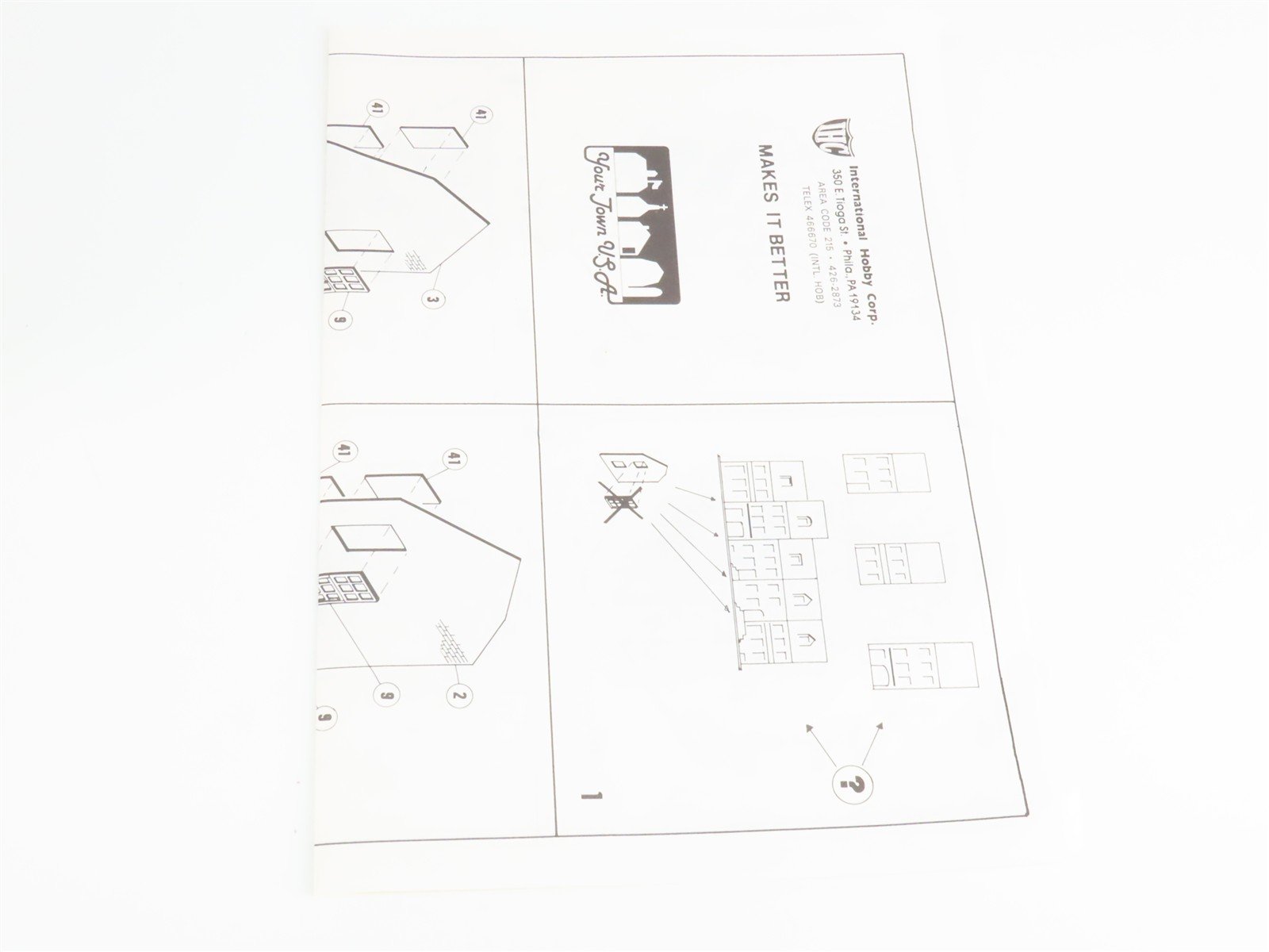 HO 1/87 Scale IHC Your Town USA Homes of Yesterday & Today Kit 100-8 Townhouse