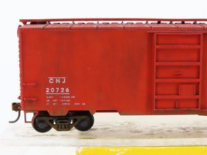 HO Scale Accurate 1002 CNJ Central of New Jersey 40' Boxcar #20726 Weathered